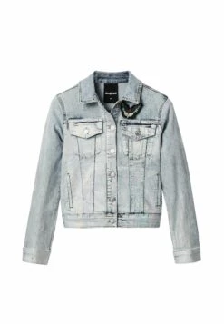 Desigual Metallic Denim Trucker - Spijkerjas - Light Blue Denim -Desigual 7b644a3766b947668df68bd5008d01b8