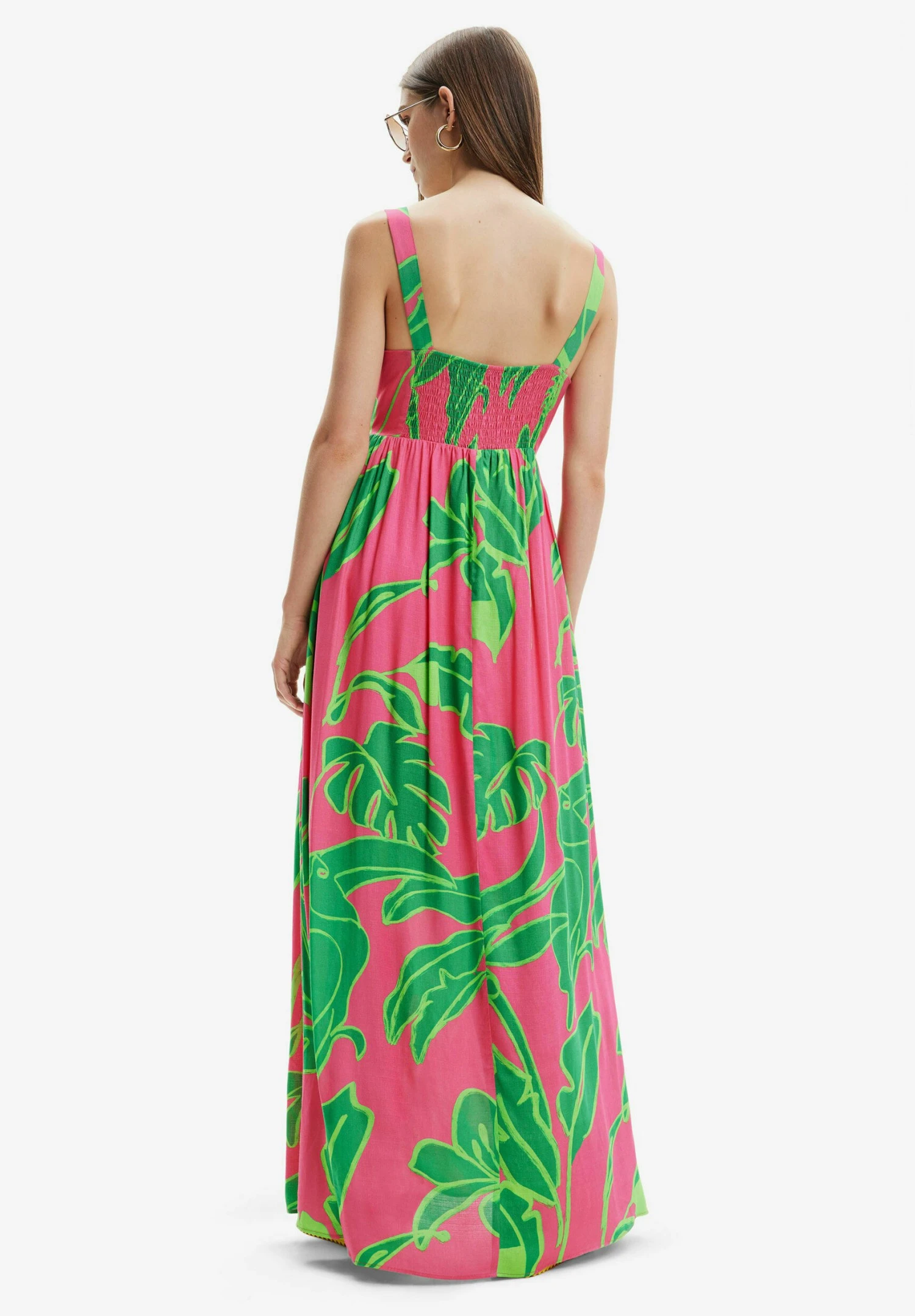 Desigual Long Sweetheart Neckline - Maxi-Jurk - Pink 2 Desigual Long Sweetheart Neckline - Maxi-Jurk - Pink - Afbeelding 2