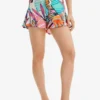 Desigual Tropical Ruffle - Zwemshorts - White