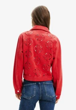Desigual Die-Cut Denim - Spijkerjas - Red -Desigual 7d65703e3d724da289ff9cb53d22258f