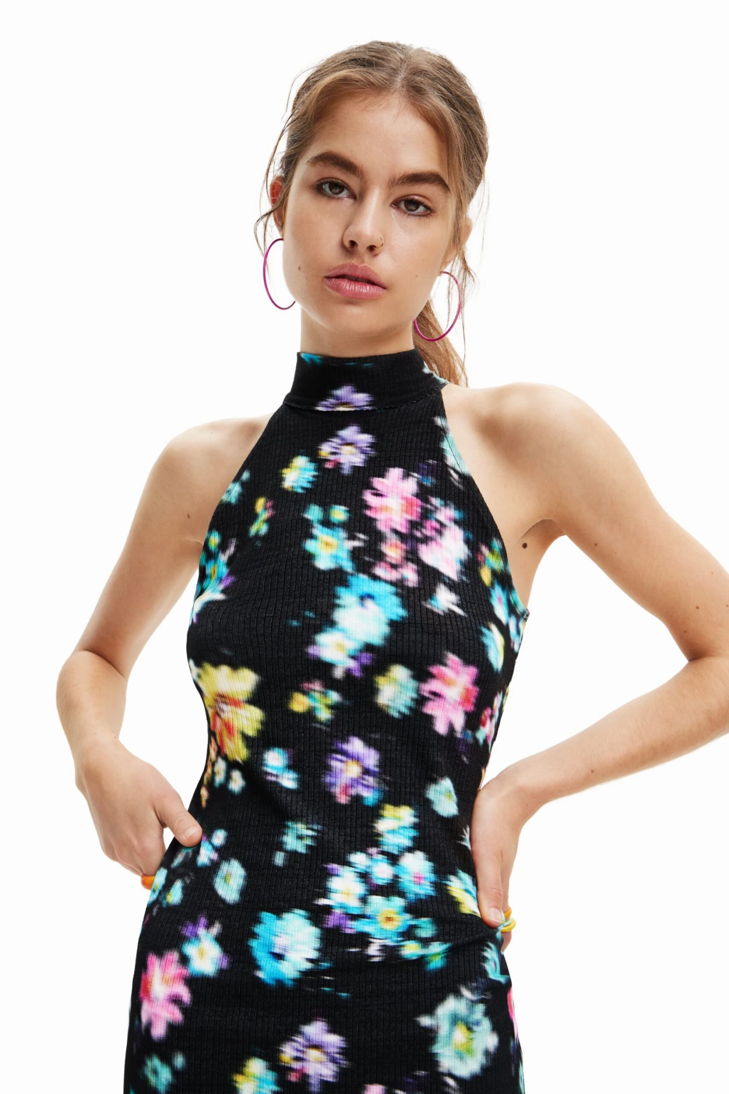 Desigual Vest Floral - Etui-Jurk - Black 5 Desigual Vest Floral - Etui-Jurk - Black - Afbeelding 5