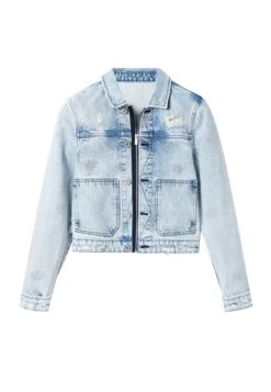 Desigual Eyes Denim Trucker - Spijkerjas - Denim Light Wash -Desigual 7ee00df13bd94d14acf812527fb47e3b