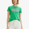 Desigual Short Sleeve Rhinestone - T-Shirt Print - Green
