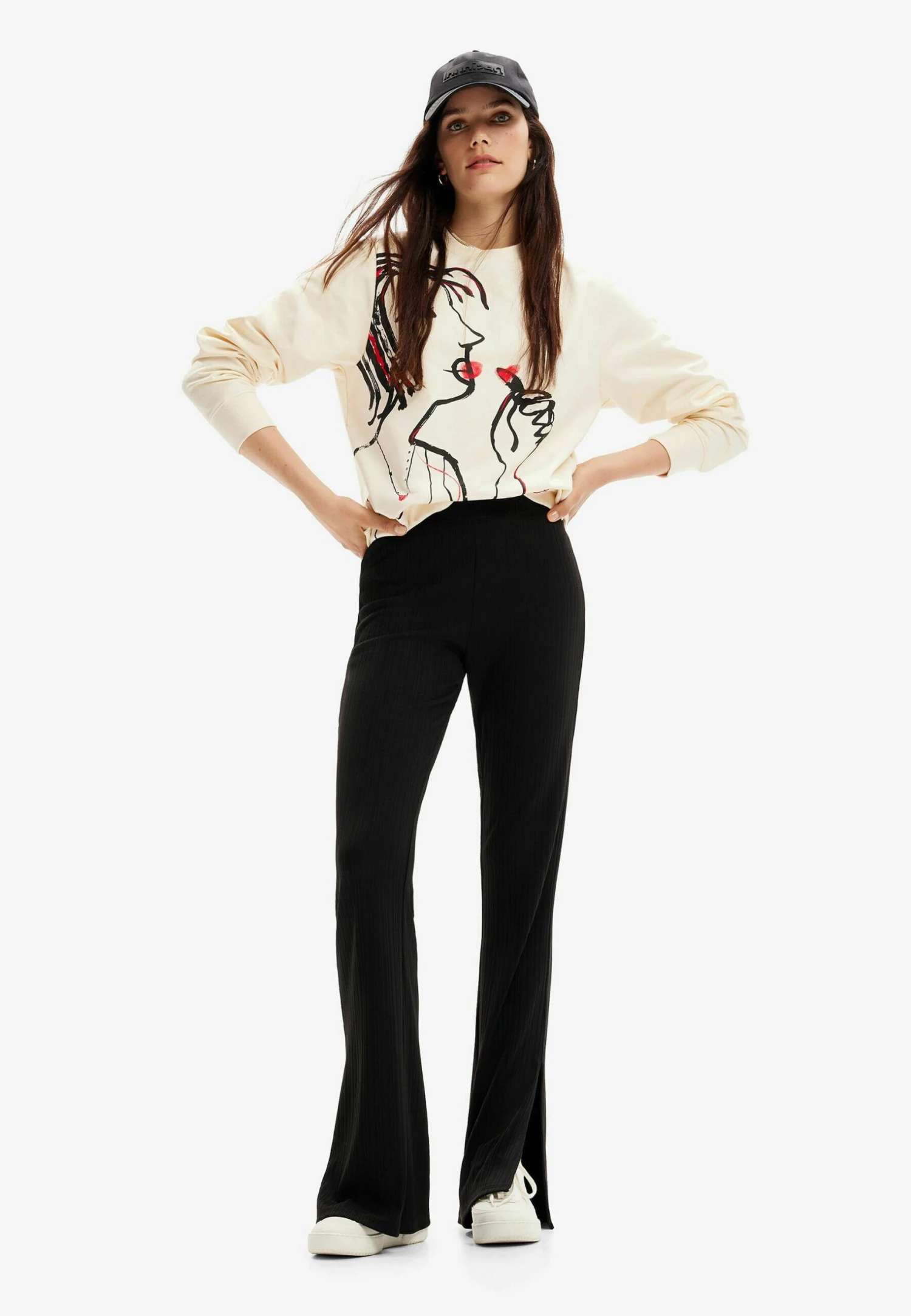 Desigual Stretch Flare - Broek - Black 2 Desigual Stretch Flare - Broek - Black - Afbeelding 2