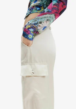 Desigual Wide Leg Satin Cargo - Cargobroek - White -Desigual 80555ea50baa4a6eb5e3331ebd3ba117 scaled