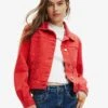 Desigual Die-Cut Denim - Spijkerjas - Red