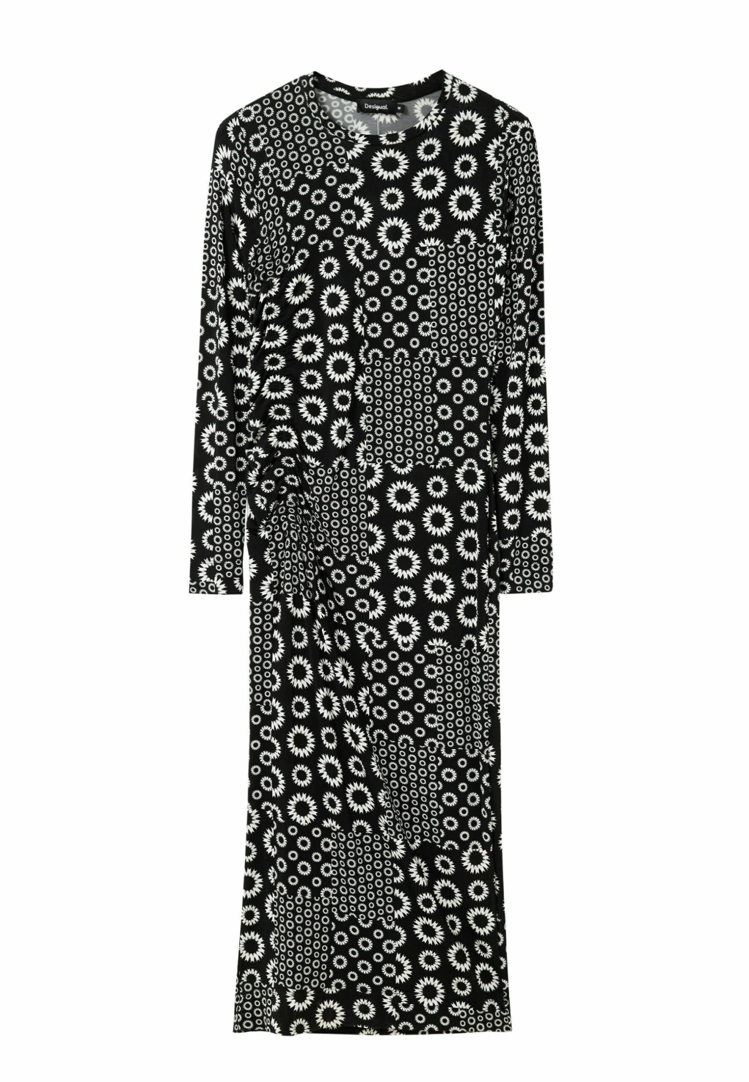 Desigual Slim Patchwork Midi - Etui-Jurk - Black 5 Desigual Slim Patchwork Midi - Etui-Jurk - Black - Afbeelding 5