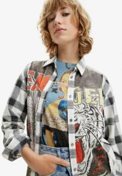 Desigual Patchwork Plaid - Overhemdblouse - Black -Desigual 82539efe8ed2441386610bed86c65862