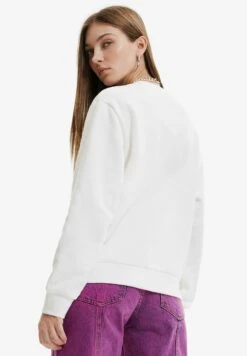 Desigual Embroidered Message - Sweater - White -Desigual 8452c2562c384d5a8aa9715e66f0c875