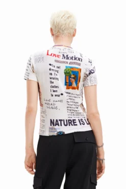 Desigual Newspaper - T-Shirt Print - White 7 Desigual Newspaper - T-Shirt Print - White -Desigual 8701b232e57b4b21a878a5b294e227d8 scaled