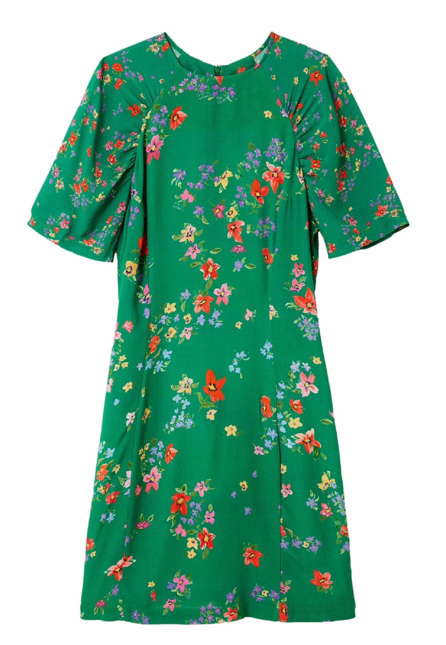 Desigual Short Floral- Jurk - Green 5 Desigual Short Floral- Jurk - Green - Afbeelding 5