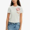 Desigual Short Sleeve Flower - T-Shirt Print - White