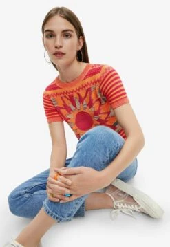 Desigual Tropical Bandeau Bikini - T-Shirt Print - Orange -Desigual 875ac7c2a707466e92a398106bb0e58a