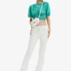 Desigual Long Flare - Flared Jeans - White