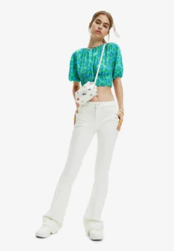 Desigual Long Flare - Flared Jeans - White