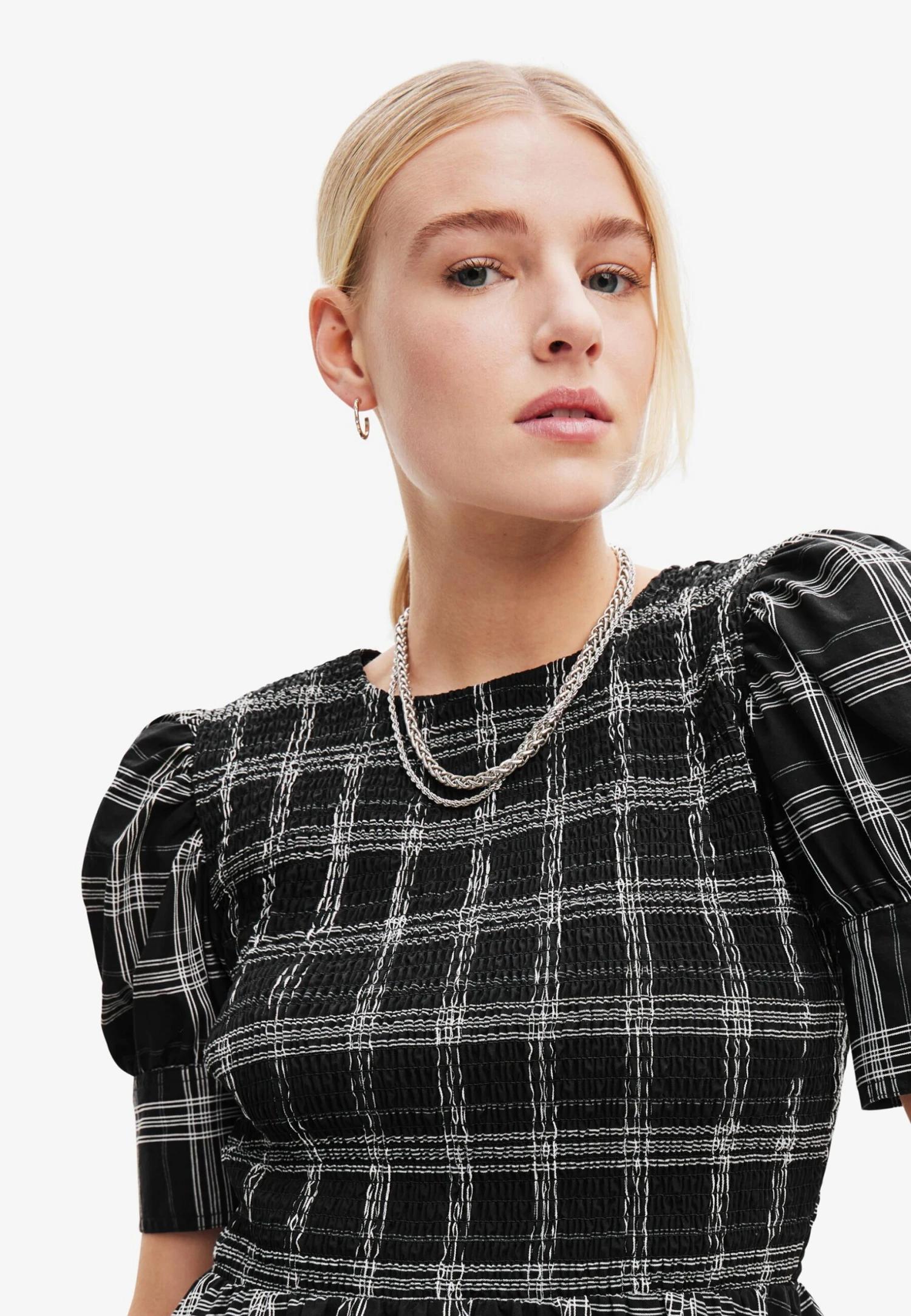 Desigual Check Midi - Jurk - Black 4 Desigual Check Midi - Jurk - Black - Afbeelding 4