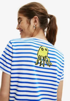 Desigual Striped Arty - T-Shirt Print - Blue 8 Desigual Striped Arty - T-Shirt Print - Blue -Desigual 8a211ddec4d6444e87d5ffbfc913ec41 scaled