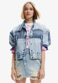 Desigual Oversize Pink Panther Denim - Spijkerjas - Blue