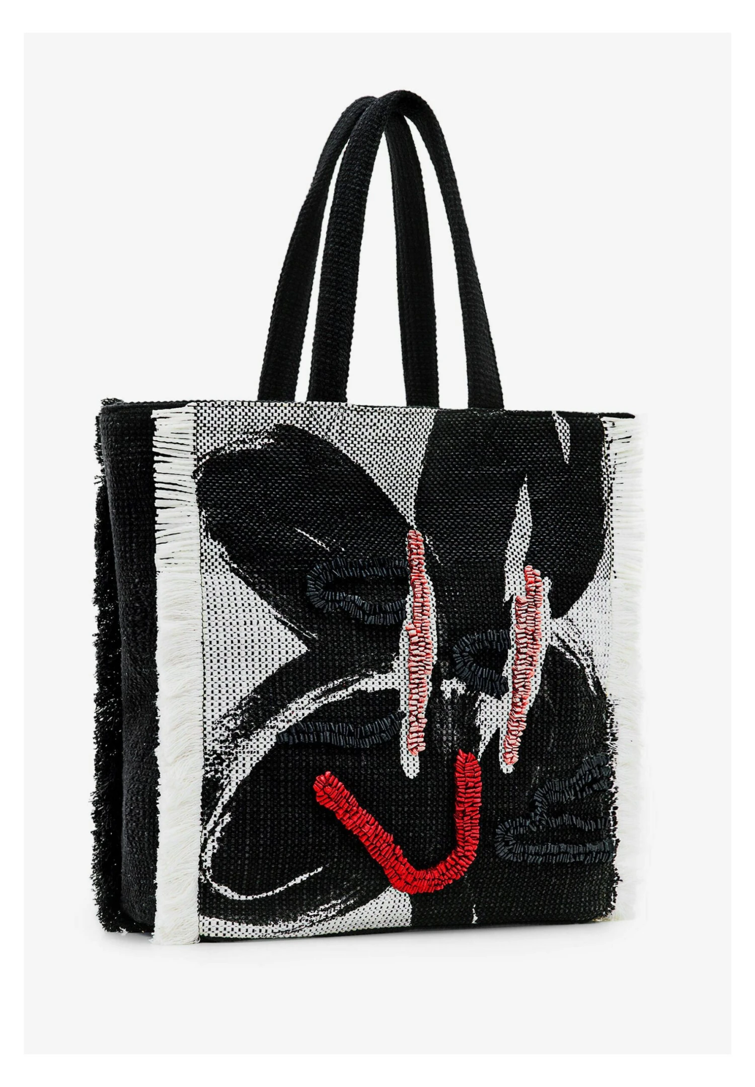 Desigual Large Flower Tote - Shopper - Grey 5 Desigual Large Flower Tote - Shopper - Grey - Afbeelding 5