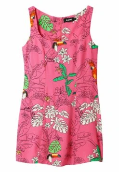 Desigual Knittriped - Jurk - Pink -Desigual 8b7c7ab9c74d4345a8fd717e47c7c6a8