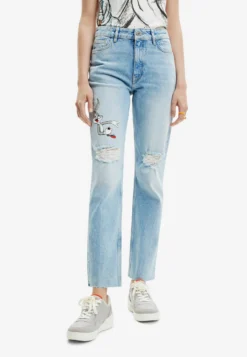Desigual Straight Bugs Bunny - Straight Leg Jeans - Blue