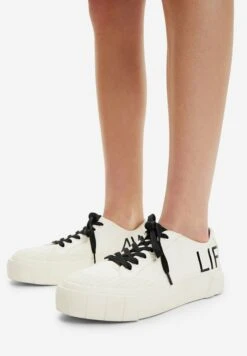 Desigual Life Is Awesome Platform - Sneakers Laag - White