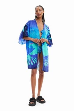 Desigual Swim Arara - Lichte Jas - Navy