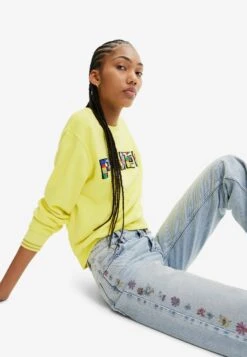 Desigual Power Patch - Sweater - Yellow 8 Desigual Power Patch - Sweater - Yellow -Desigual 8d9a45b394344f48a8f9906ece53a9d8