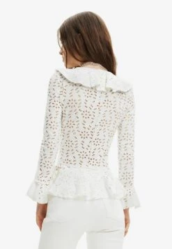 Desigual Tropical Cuout Midi - Blouse - White -Desigual 8db2c862be61443e9266a0f1114822f9