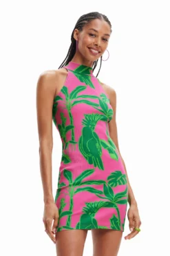 Desigual Vest Tropi - Etui-Jurk - Fuchsia Rose