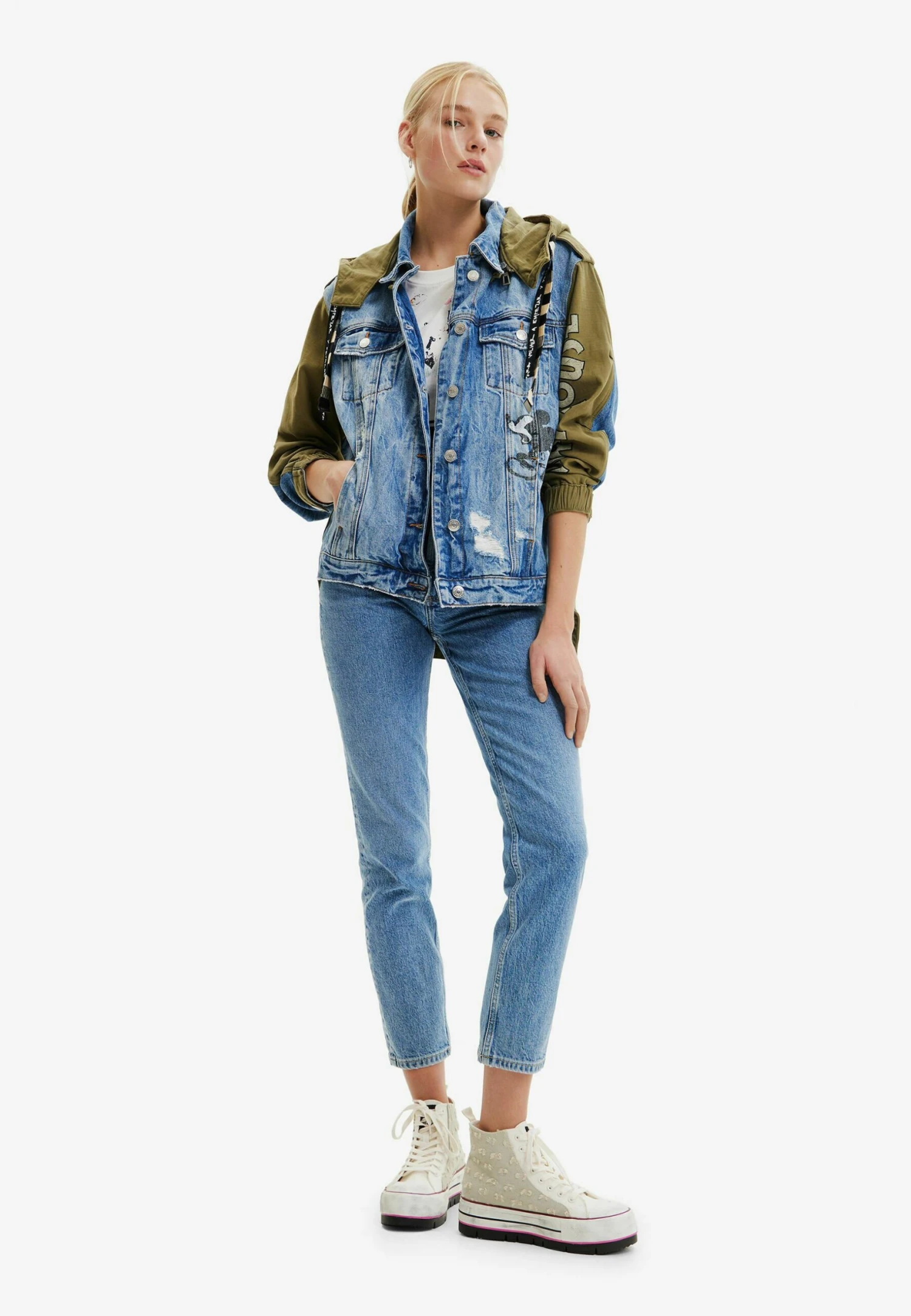 Desigual Disney'S Mickey Mouse - Spijkerjas - Green 2 Desigual Disney'S Mickey Mouse - Spijkerjas - Green - Afbeelding 2