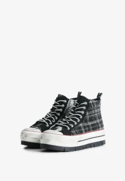 Desigual Tartan Platform High-Top - Sneakers Laag - Black -Desigual 8fe45ea8d12748dd92aaf1f7f6d7201d scaled