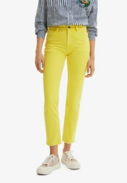 Desigual Straight - Slim Fit Jeans - Yellow