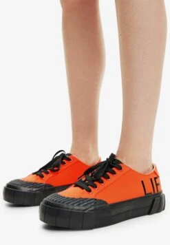 Desigual Life Is Awesome Platform - Sneakers Laag - Orange