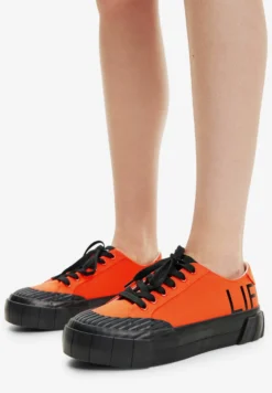 Desigual Life Is Awesome Platform - Sneakers Laag - Orange