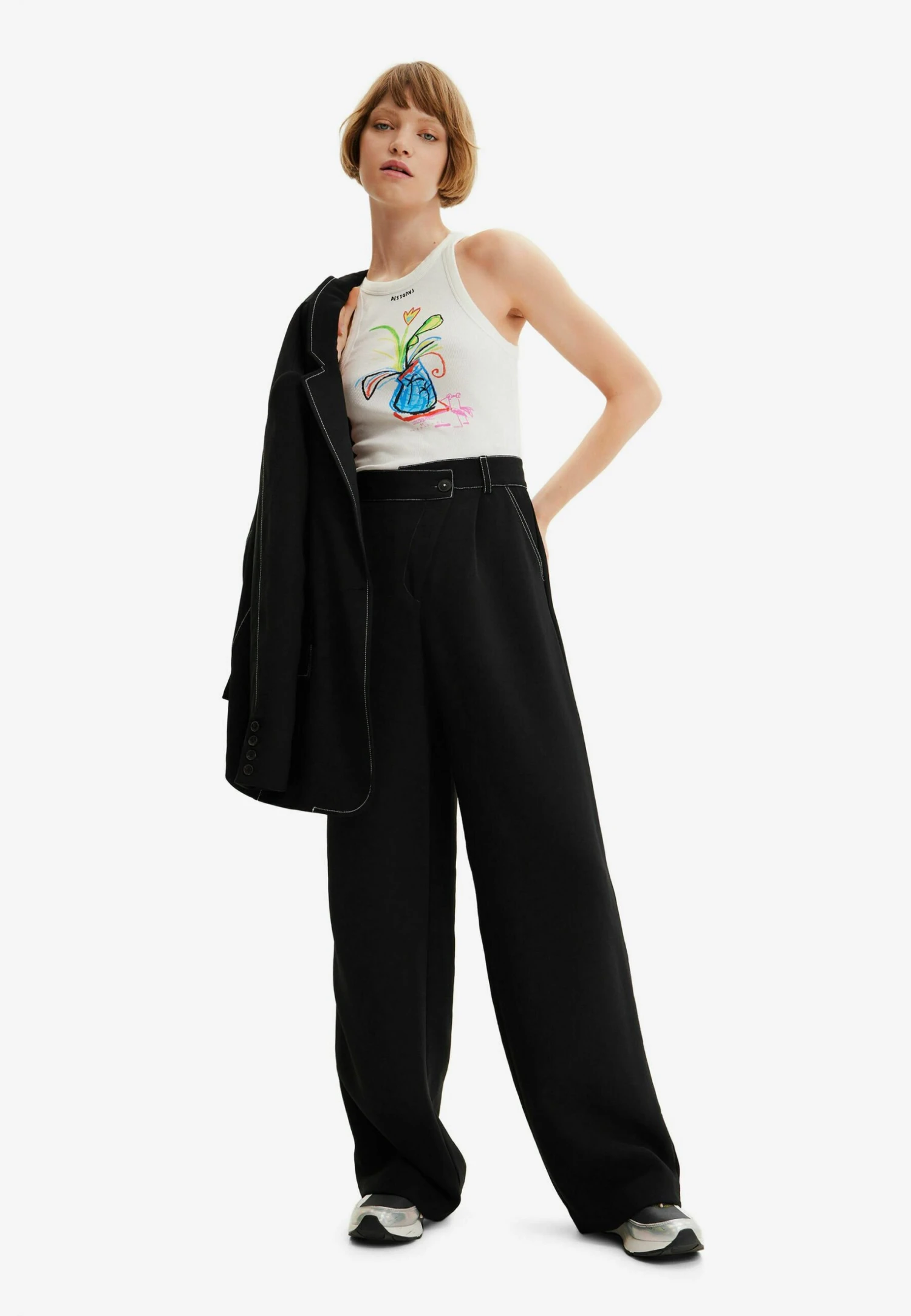 Desigual Twisted With Pleats - Broek - Black 2 Desigual Twisted With Pleats - Broek - Black - Afbeelding 2