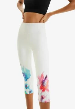Desigual Sport Floral Cropped Leggings - Legging - White 8 Desigual Sport Floral Cropped Leggings - Legging - White -Desigual 926272c21fd84f2682bc898df825de9f