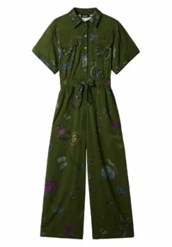 Desigual Illustrations Worker Jumpsuit - Jumpsuit - Green -Desigual 93a82390702c4b318dbe3da2a78825c7 scaled