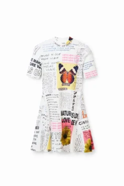 Desigual Vest Newspaper - Jurk - White -Desigual 94229534e1a04eeb9b42b7f15223ee1b scaled