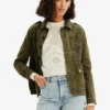 Desigual Embroidered - Lichte Jas - Khaki