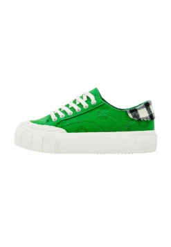Desigual Tartan Platform - Sneakers Laag - Green