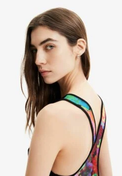 Desigual Asymmetric-Strapwimsuit - Top - Black -Desigual 960706ab646c426b82f378a81276a20f