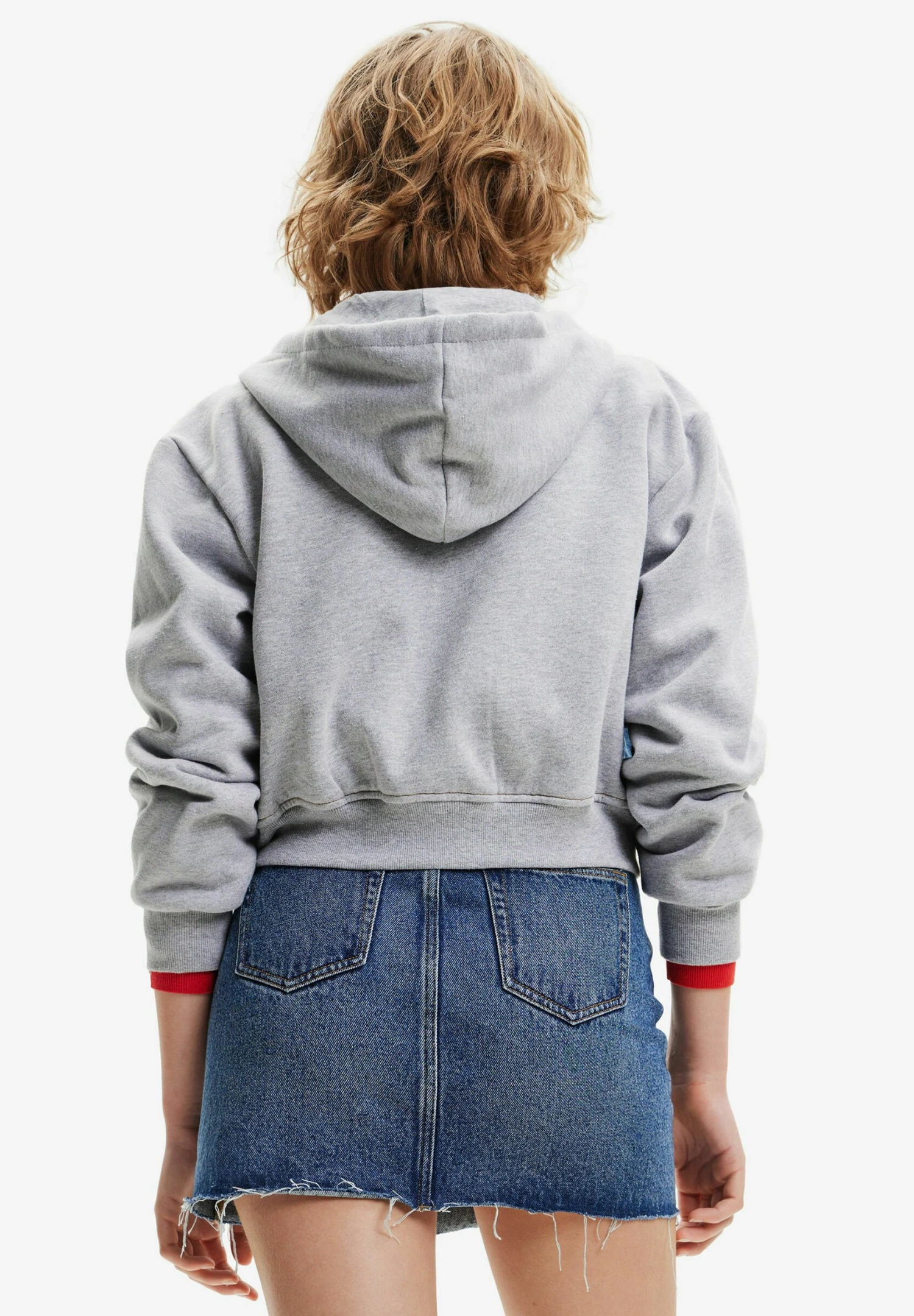 Desigual Bugs Bunny Trucker - Sweater Met Rits - Grey 3 Desigual Bugs Bunny Trucker - Sweater Met Rits - Grey - Afbeelding 3