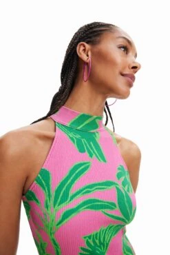 Desigual Vest Tropi - Etui-Jurk - Fuchsia Rose -Desigual 97bdd91f911449d096745f8195f26e10