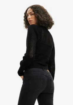 Desigual Knit Corset - Trui - Black -Desigual 98e3a06166684321ab82764478dbfb66