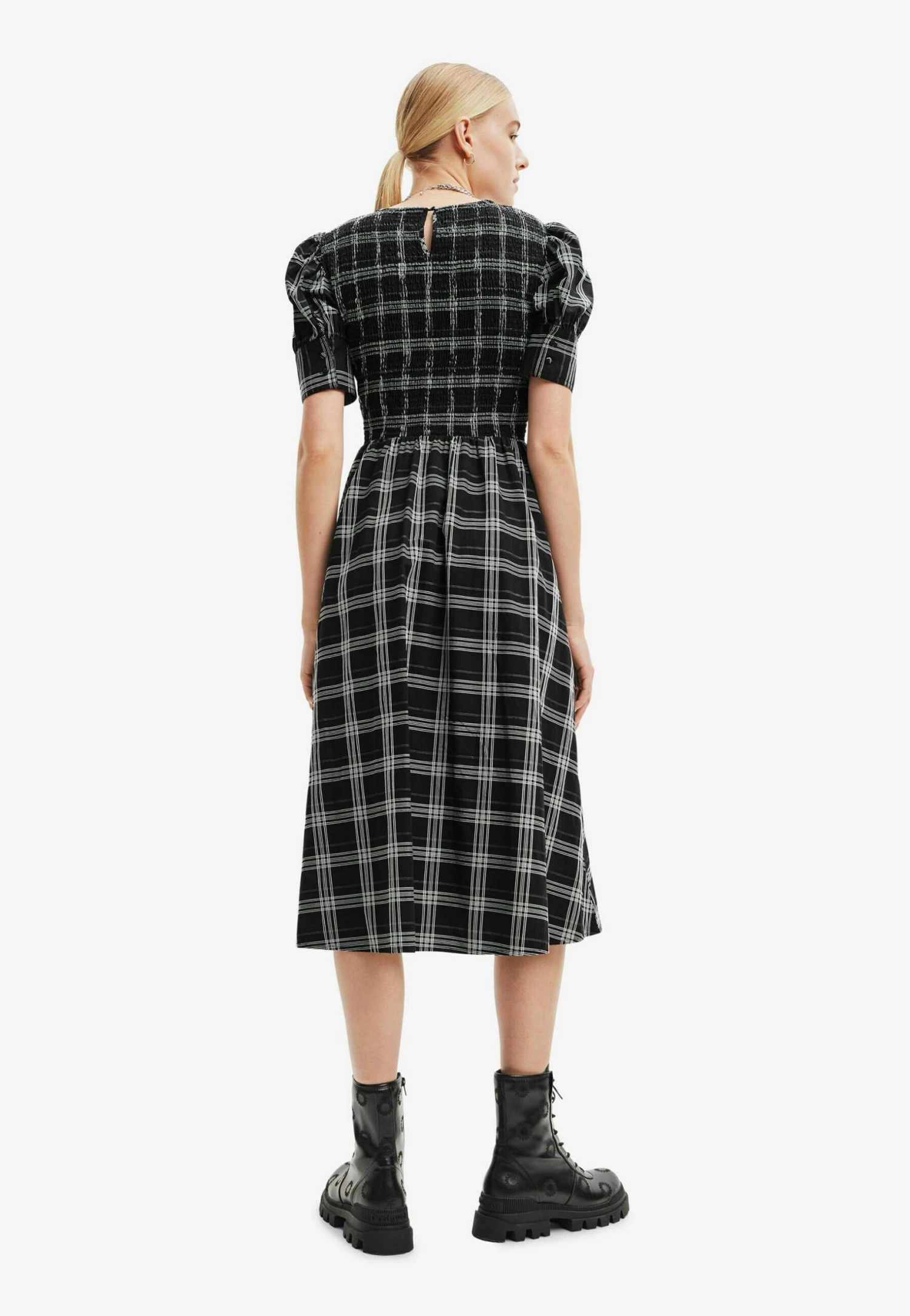 Desigual Check Midi - Jurk - Black 3 Desigual Check Midi - Jurk - Black - Afbeelding 3