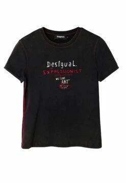 Desigual Message- T-Shirt Print - Black -Desigual 9949244332ff43f6b5b8742f793a86e1