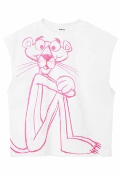 Desigual Pink Panther - T-Shirt Print - White 9 Desigual Pink Panther - T-Shirt Print - White -Desigual 996b16c40ce340e28355d4149c8092d0