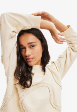 Desigual Pleated Strip - Sweater - Beige -Desigual 9a64d14a4a7049f68bd62441e21bba44 scaled