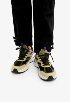 Desigual Patchwork Running- Sneakers Laag - Khaki